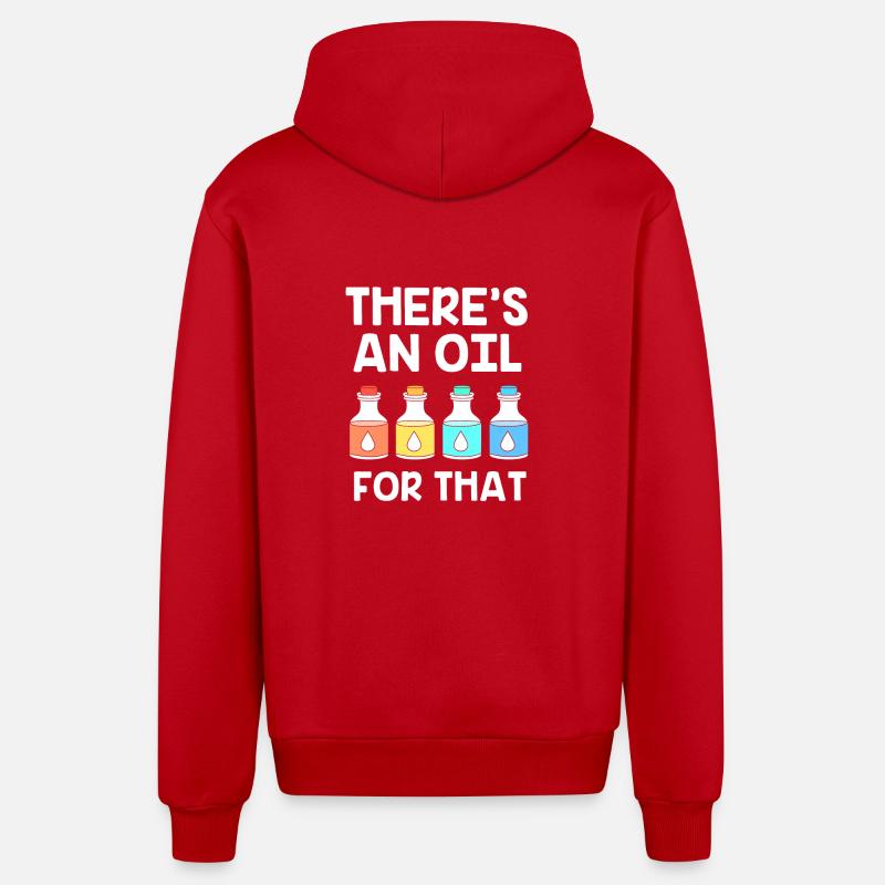 Ätherisches Öl - Organic Relaxed Kapuzenjacke Made in EU - Rot