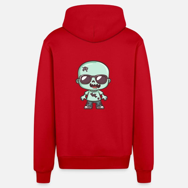 Zombie Halloween - Veste à capuche bio décontractée fabriquée en UE - rouge