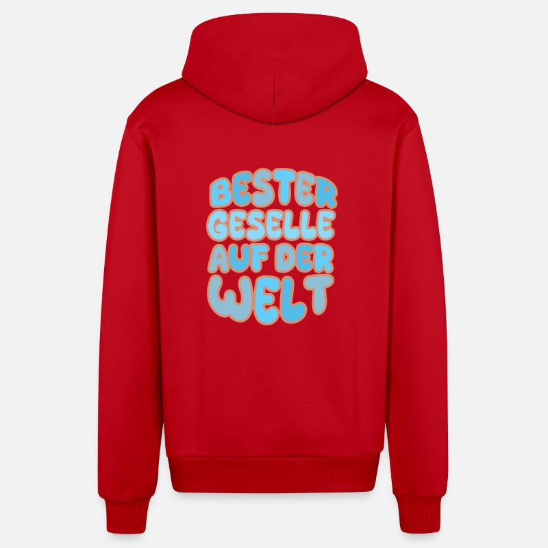 Compagnon de vocation - Veste à capuche bio décontractée fabriquée en UE - rouge