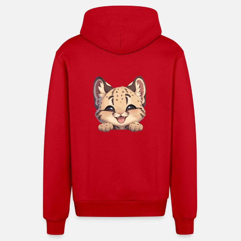 Ocelots Ocelot - Veste à capuche bio décontractée fabriquée en UE - rouge