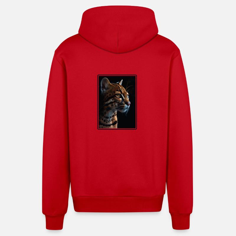 Ocelots Ocelot - Veste à capuche bio décontractée fabriquée en UE - rouge