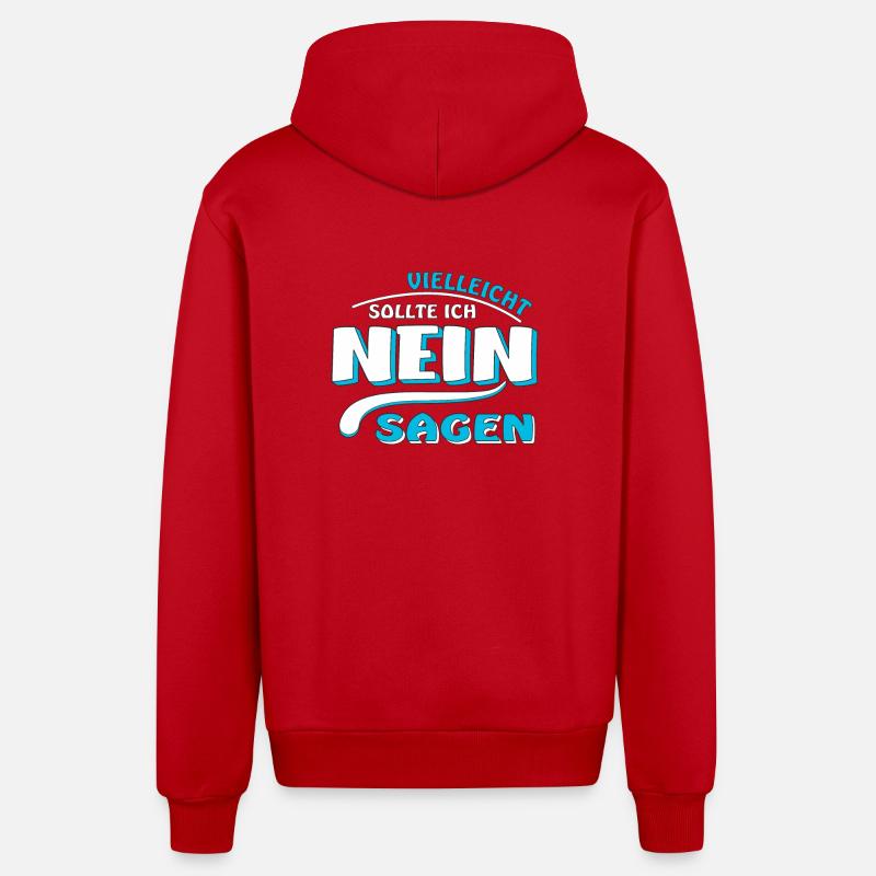 REFUSER - Veste à capuche bio décontractée fabriquée en UE - rouge