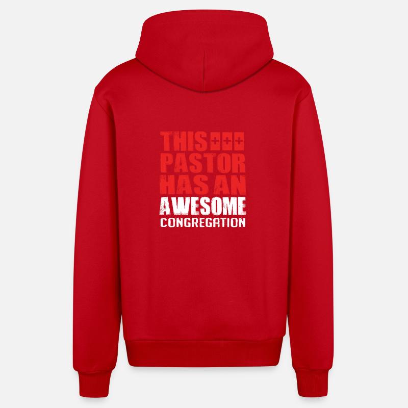 Pasteur - Veste à capuche bio décontractée fabriquée en UE - rouge