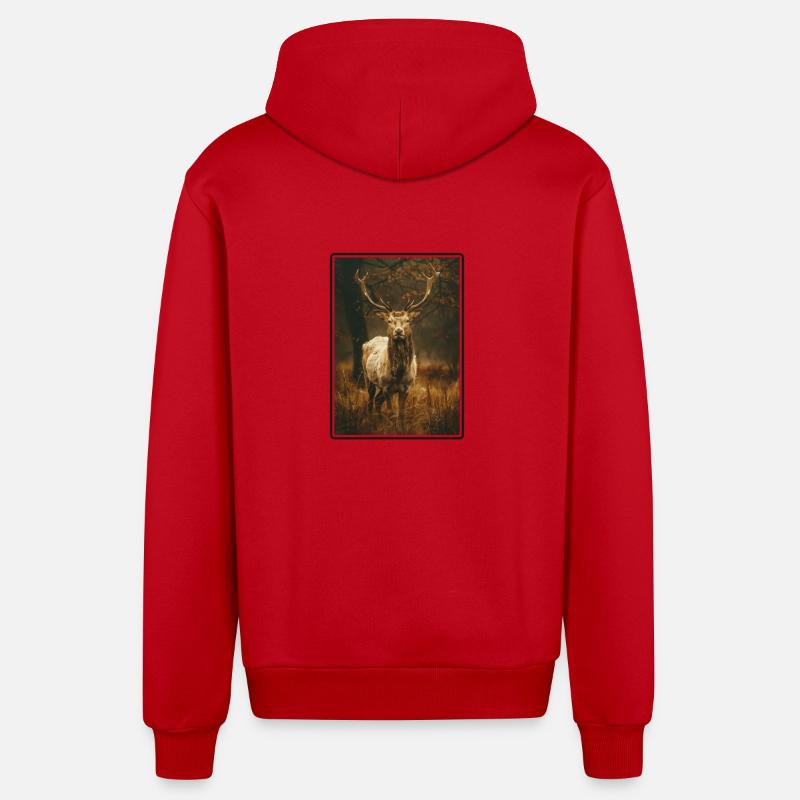 Deer Deer - Organic Relaxed Hooded Jacket Made in EU - red