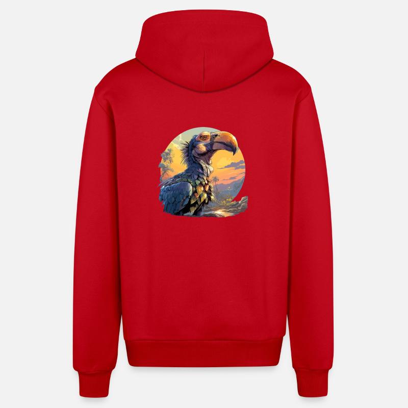 Dodos Dodo - Veste à capuche bio décontractée fabriquée en UE - rouge