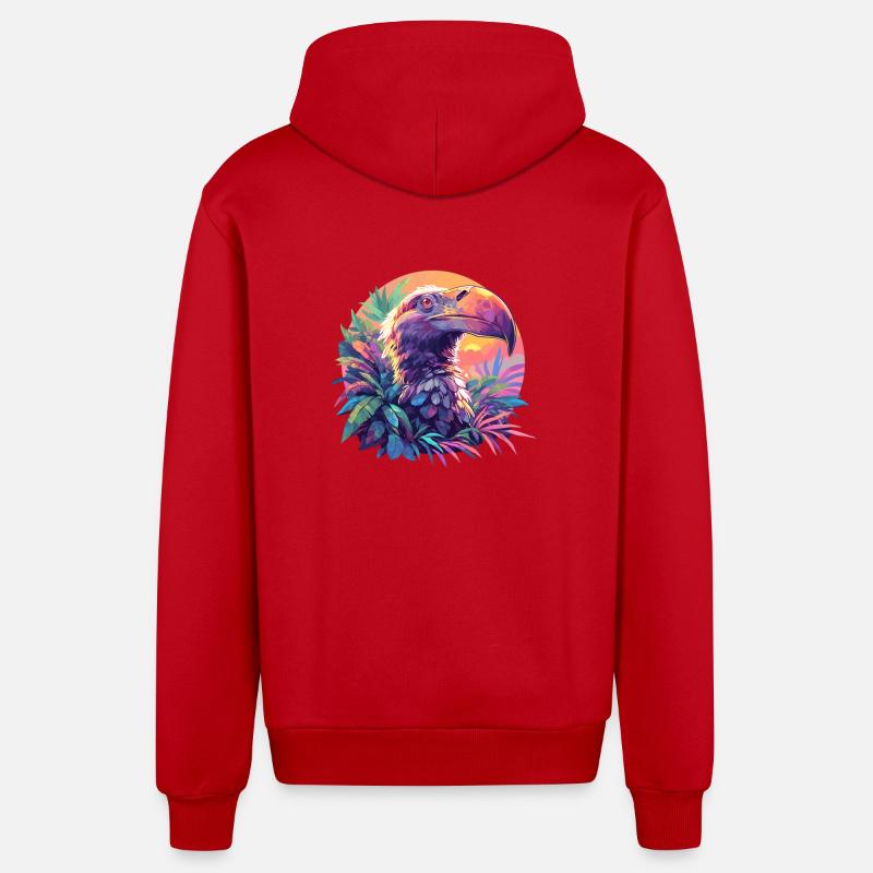 Dodos Dodo - Veste à capuche bio décontractée fabriquée en UE - rouge
