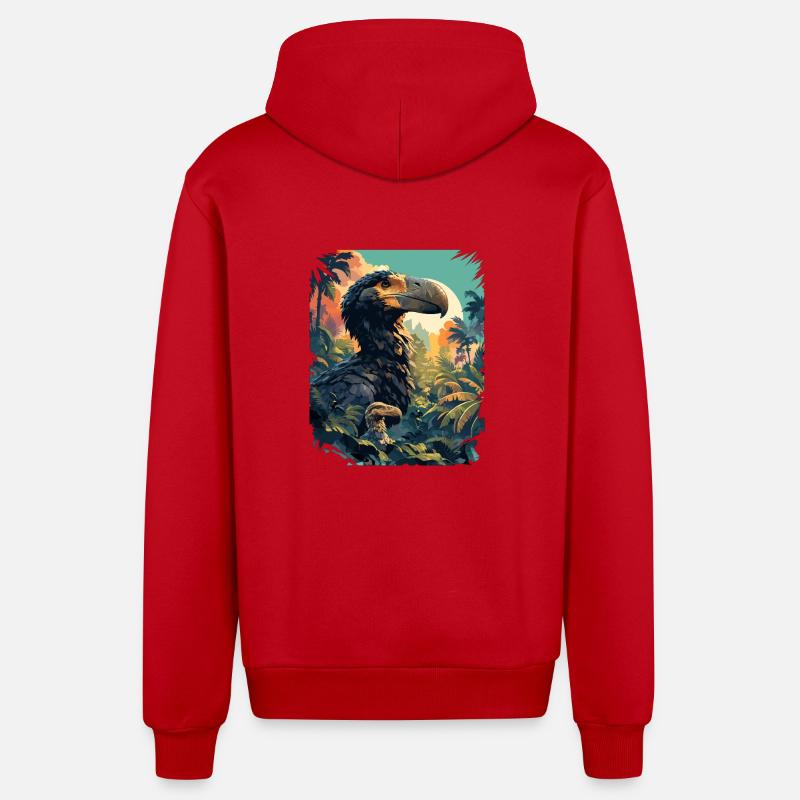 Dodos Dodo - Veste à capuche bio décontractée fabriquée en UE - rouge