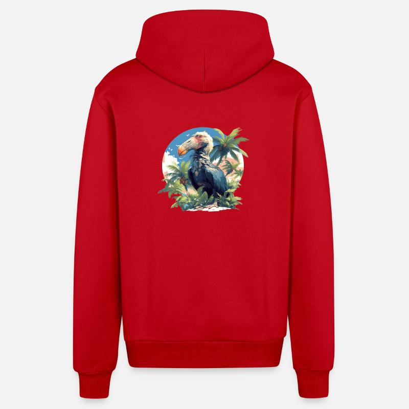 Dodos Dodo - Veste à capuche bio décontractée fabriquée en UE - rouge
