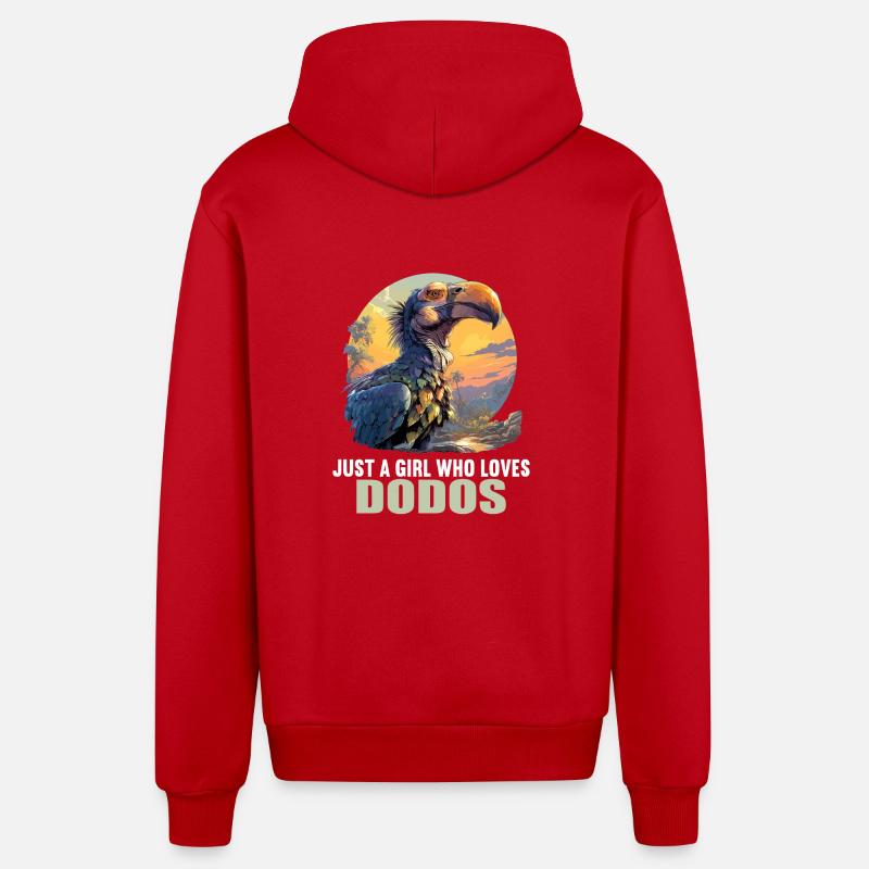 Dodos Dodo - Veste à capuche bio décontractée fabriquée en UE - rouge
