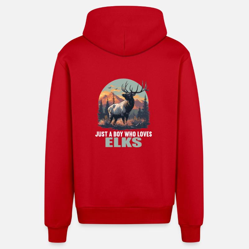 Moose Moose - Organic Relaxed Hooded Jacket Made in EU - red
