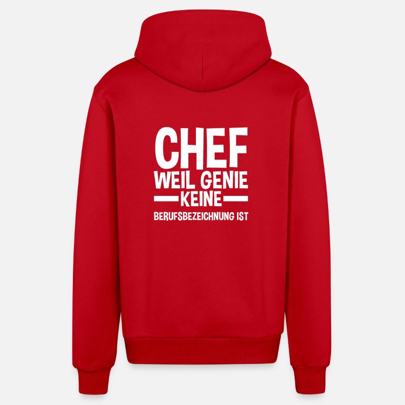 Chef d’équipe Farewell - Veste à capuche bio décontractée fabriquée en UE - rouge