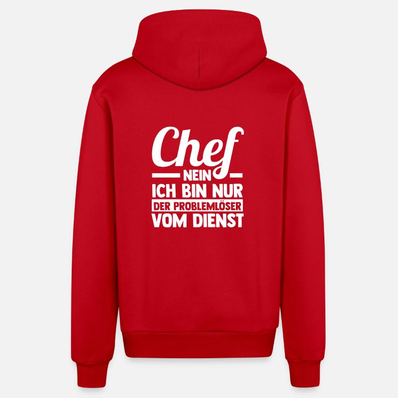 Chef d’équipe Farewell - Veste à capuche bio décontractée fabriquée en UE - rouge