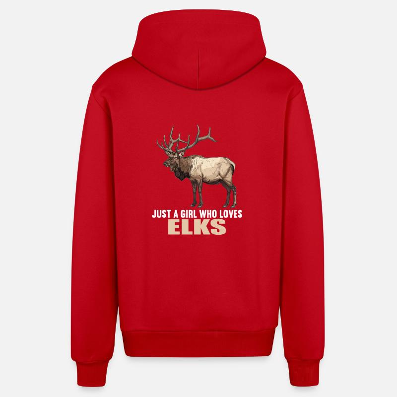 Moose Moose - Organic Relaxed Hooded Jacket Made in EU - red