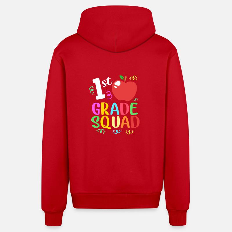 Erstklässler - Organic Relaxed Kapuzenjacke Made in EU - Rot