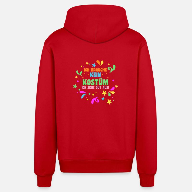 Costume de carnaval Carnaval - Veste à capuche bio décontractée fabriquée en UE - rouge