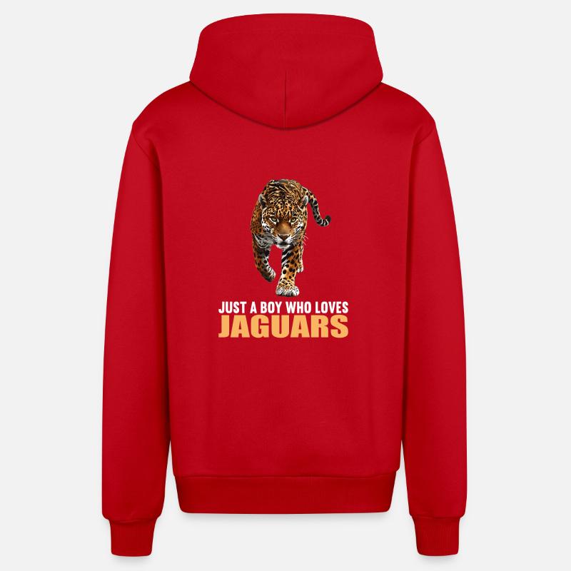 Jaguars Jaguar - Veste à capuche bio décontractée fabriquée en UE - rouge