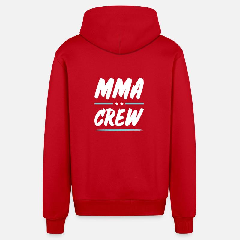 Équipe Mma - Veste à capuche bio décontractée fabriquée en UE - rouge