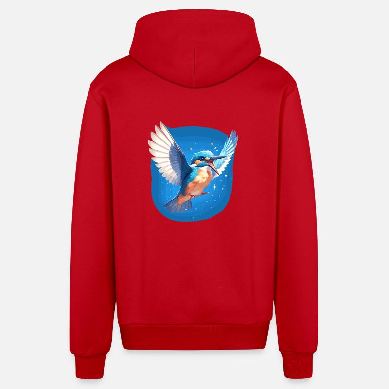 Martin-pêcheur Martin-pêcheur - Veste à capuche bio décontractée fabriquée en UE - rouge