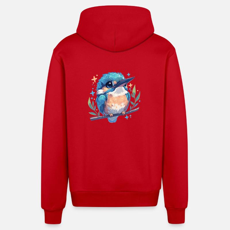 Eisvögel Eisvogel - Organic Relaxed Kapuzenjacke Made in EU - Rot