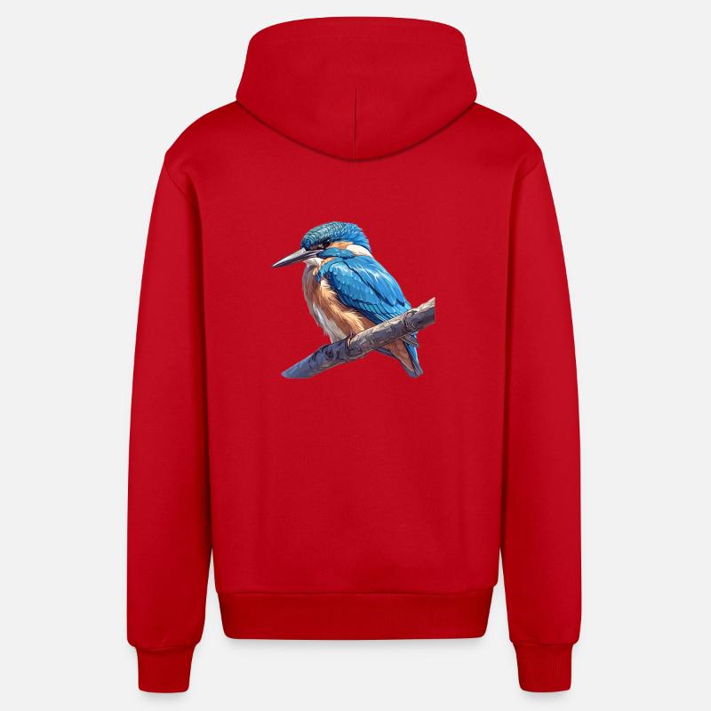 Martin-pêcheur Martin-pêcheur - Veste à capuche bio décontractée fabriquée en UE - rouge