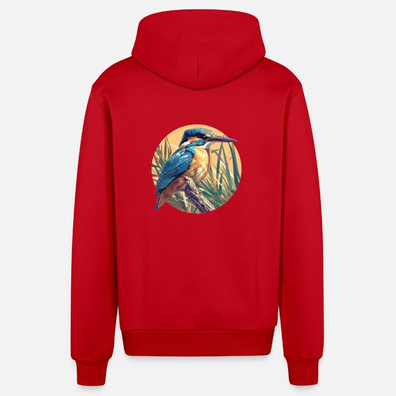Martin-pêcheur Martin-pêcheur - Veste à capuche bio décontractée fabriquée en UE - rouge