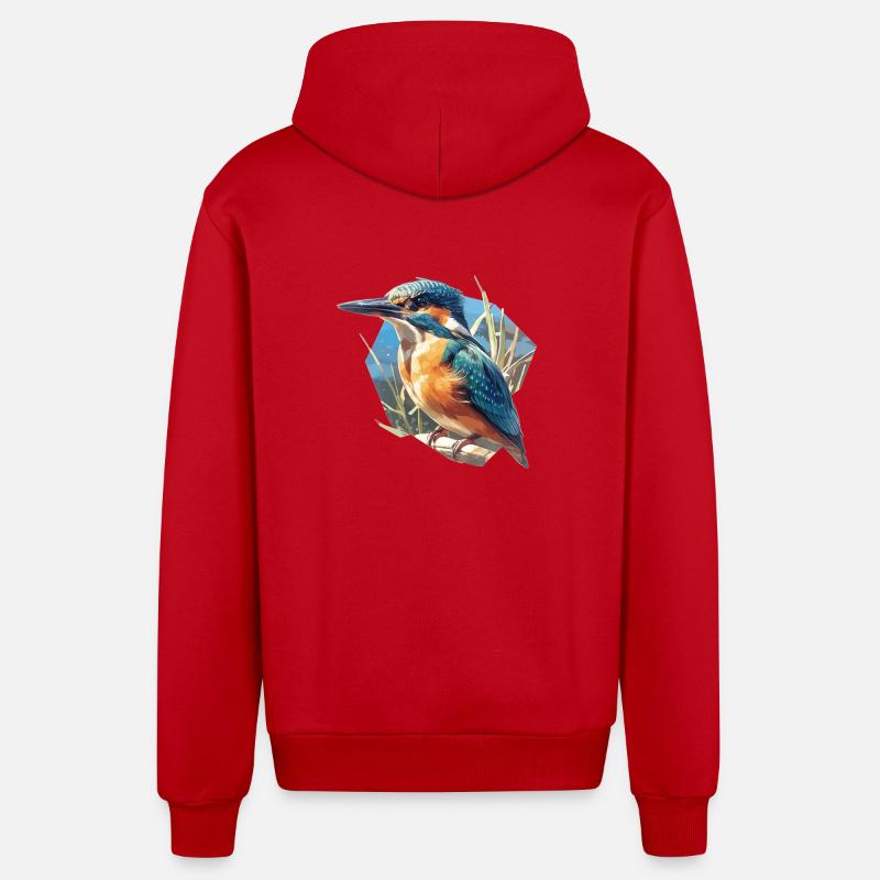 Eisvögel Eisvogel - Organic Relaxed Kapuzenjacke Made in EU - Rot