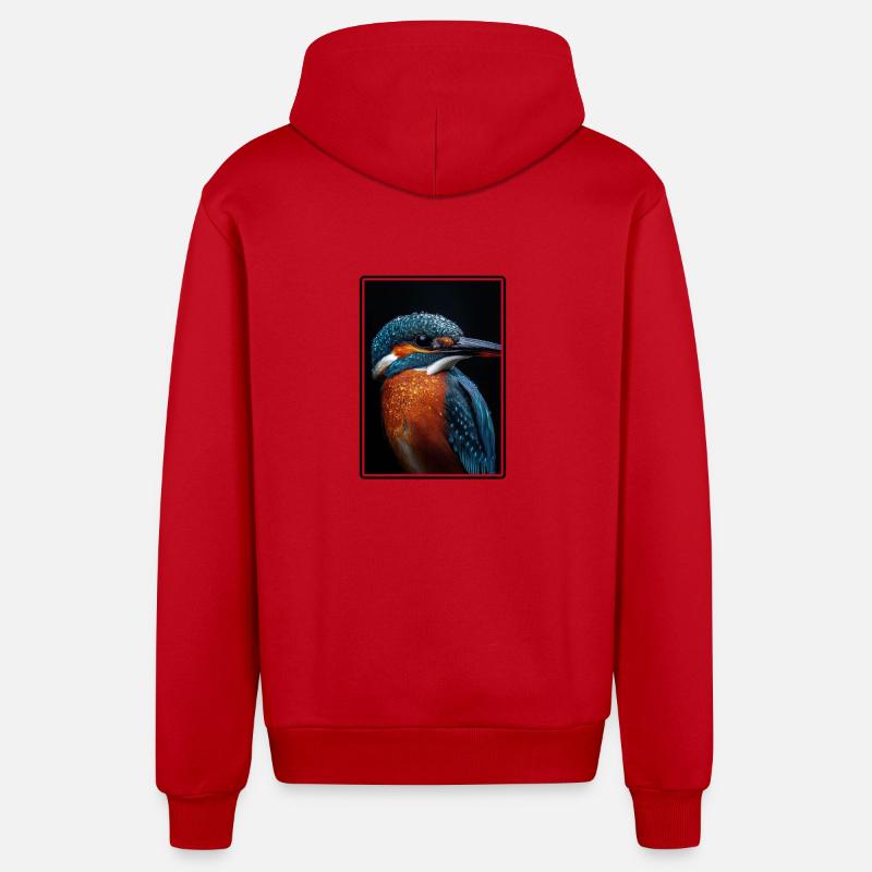 Eisvögel Eisvogel - Organic Relaxed Kapuzenjacke Made in EU - Rot