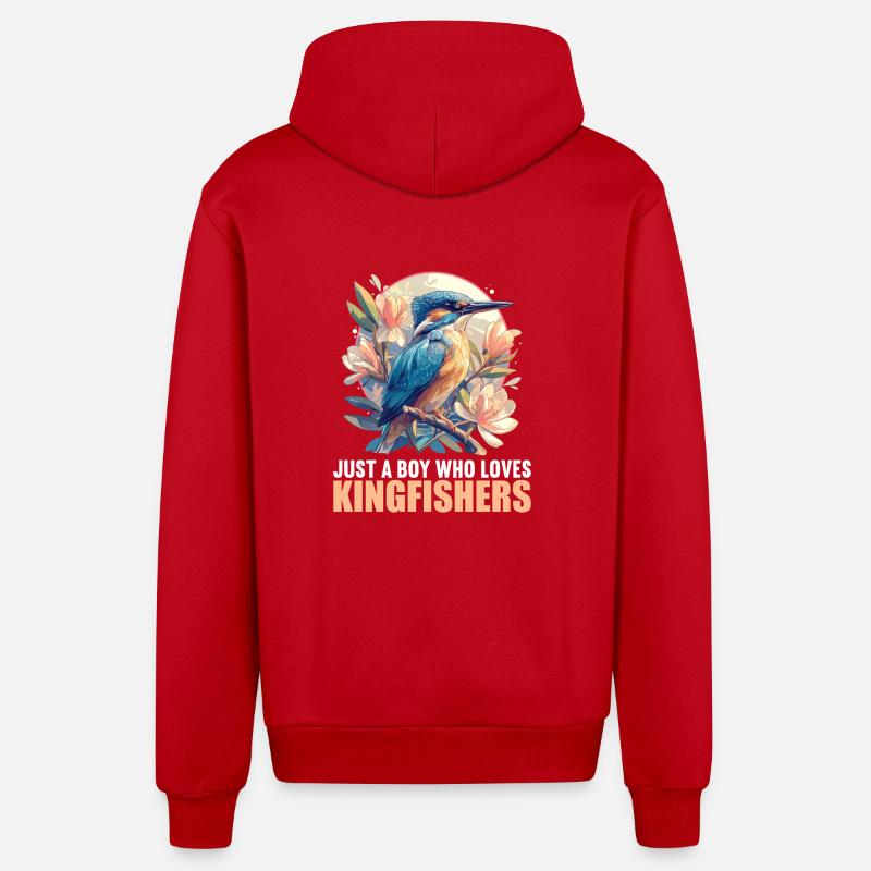 Eisvögel Eisvogel - Organic Relaxed Kapuzenjacke Made in EU - Rot