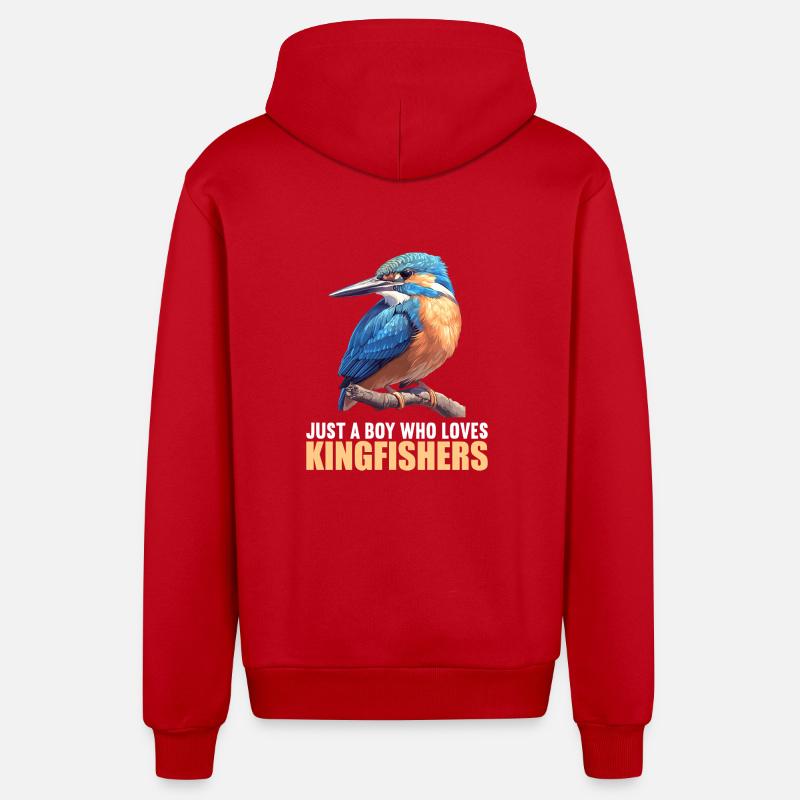 Eisvögel Eisvogel - Organic Relaxed Kapuzenjacke Made in EU - Rot