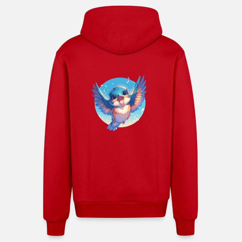 Martin-pêcheur Martin-pêcheur - Veste à capuche bio décontractée fabriquée en UE - rouge