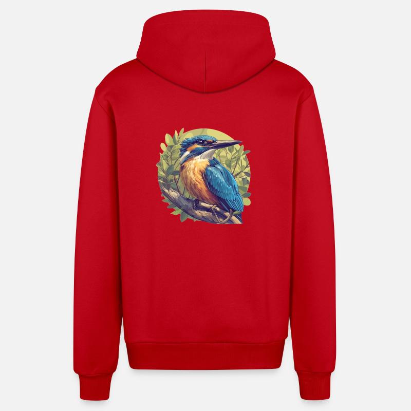 Martin-pêcheur Martin-pêcheur - Veste à capuche bio décontractée fabriquée en UE - rouge