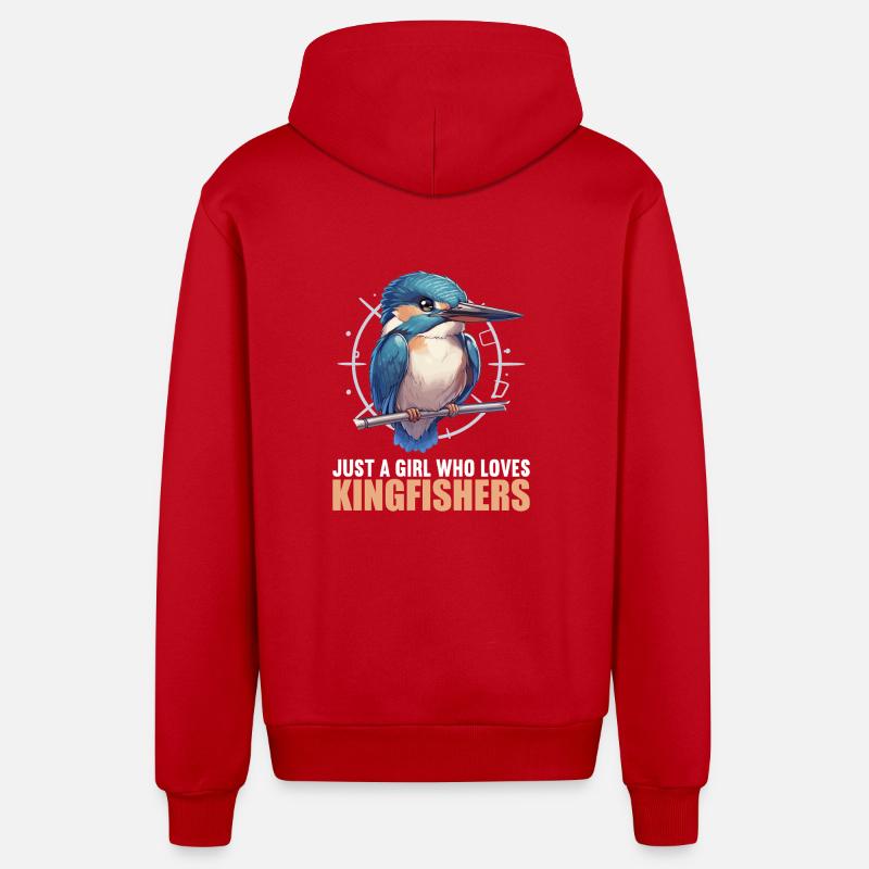 Eisvögel Eisvogel - Organic Relaxed Kapuzenjacke Made in EU - Rot