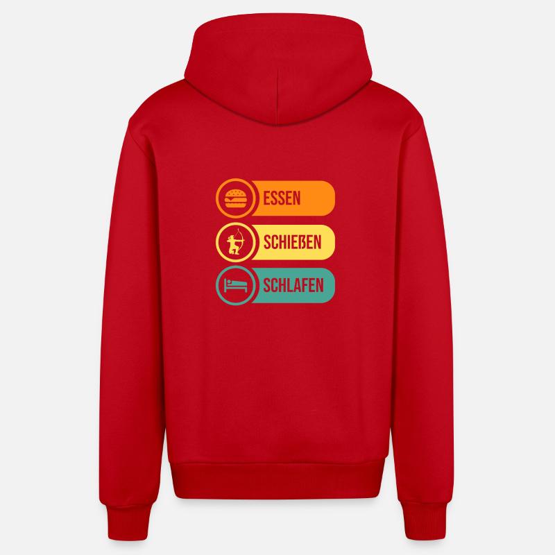 Bogenschütze Bogenschießen - Organic Relaxed Kapuzenjacke Made in EU - Rot