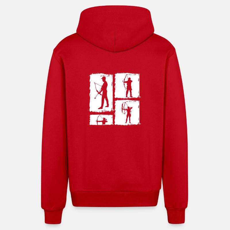 Bogenschütze Bogenschießen - Organic Relaxed Kapuzenjacke Made in EU - Rot