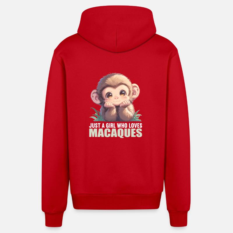 Macaque Macaque - Veste à capuche bio décontractée fabriquée en UE - rouge