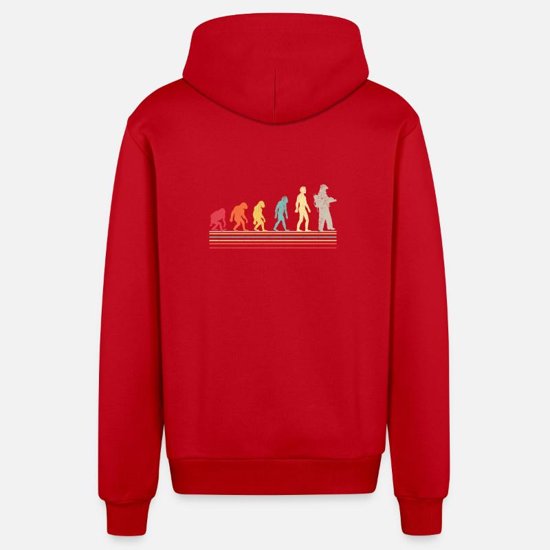 Evolution Pompiers Joueurs Pompiers - Veste à capuche bio décontractée fabriquée en UE - rouge