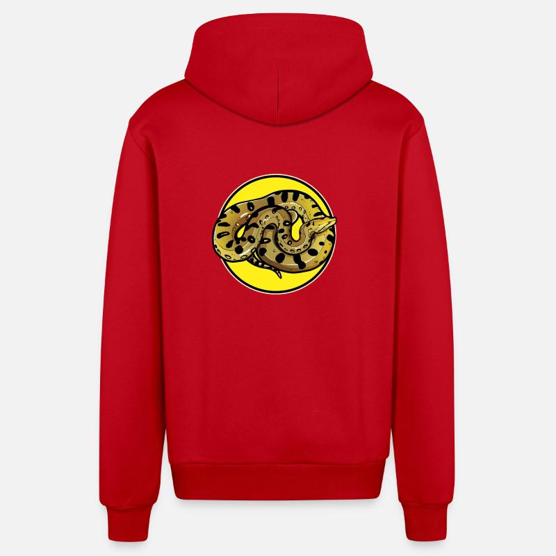 Anacondas Anaconda - Veste à capuche bio décontractée fabriquée en UE - rouge