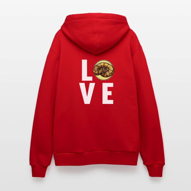 Ball Python Roi Python Roi Python Veste à capuche bio décontractée fabriquée en UE