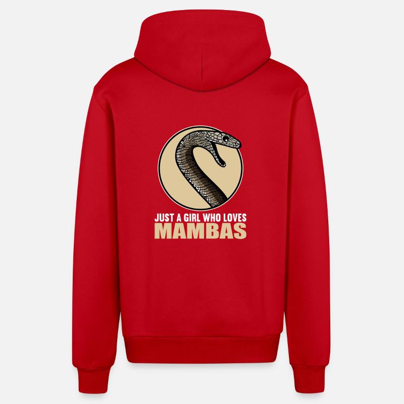 Mambas Mamba - Veste à capuche bio décontractée fabriquée en UE - rouge