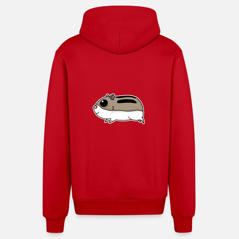 Hamster mignon - Veste à capuche bio décontractée fabriquée en UE - rouge