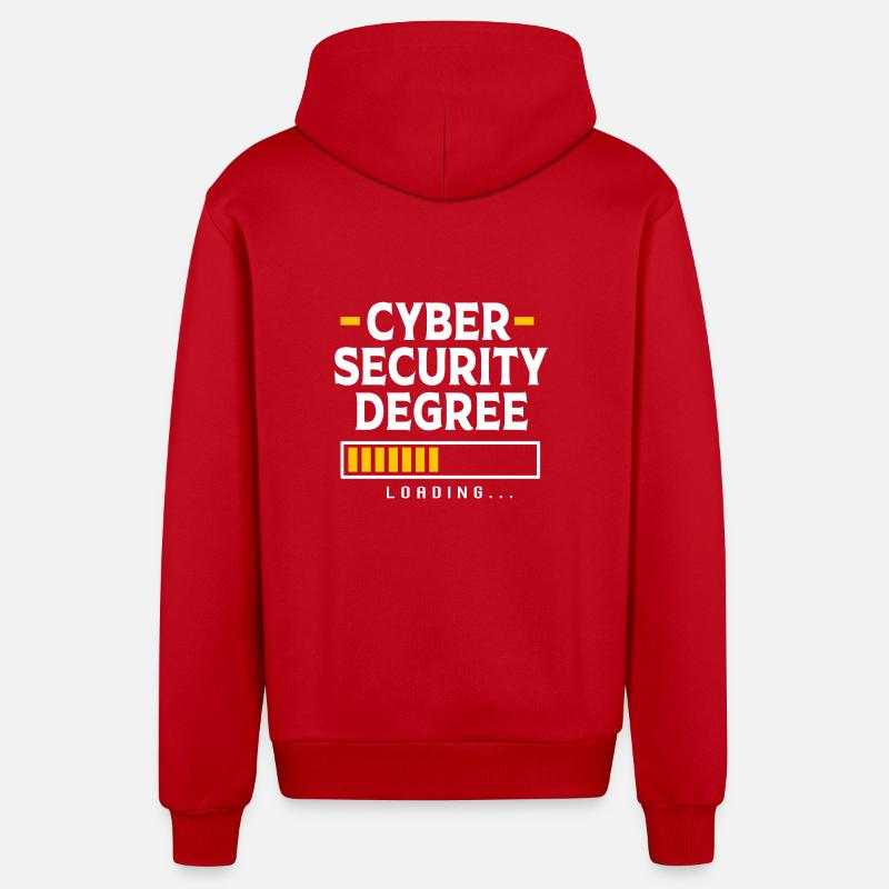 Cyber programmeur cybersécurité Hacker - Veste à capuche bio décontractée fabriquée en UE - rouge