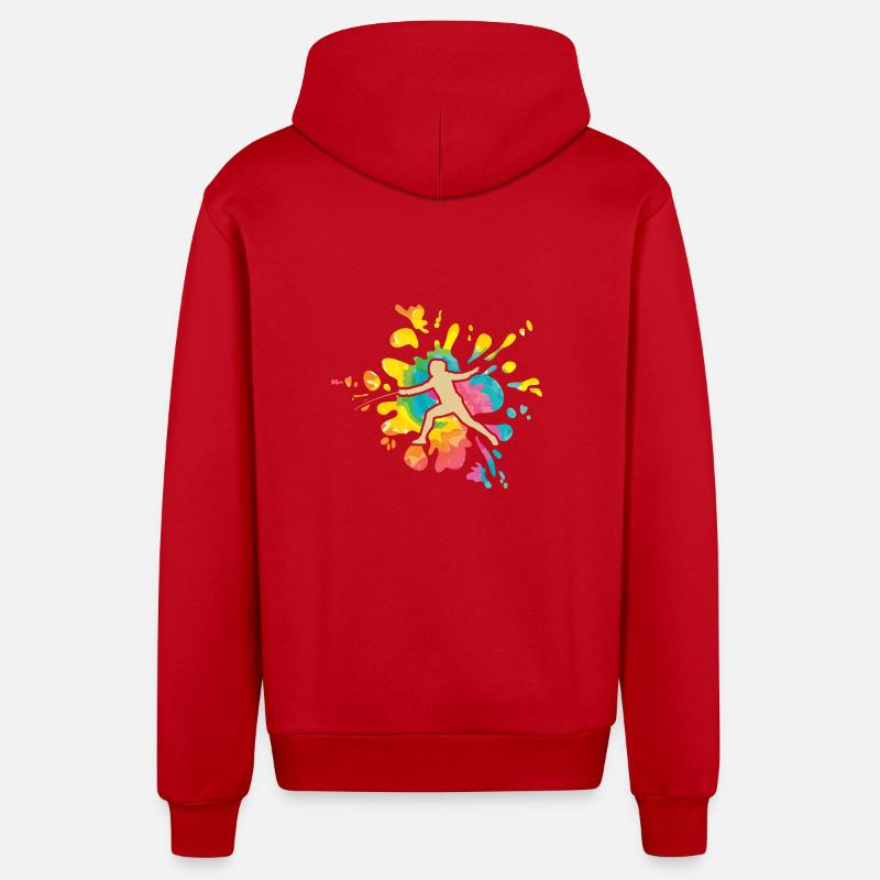 Fechter Fechten - Organic Relaxed Kapuzenjacke Made in EU - Rot