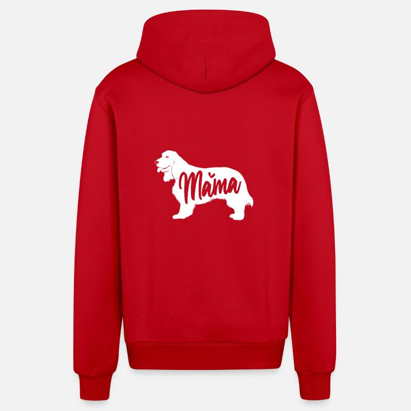 Cocker Spaniel - Veste à capuche bio décontractée fabriquée en UE - rouge