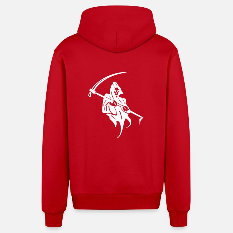 Grim Reaper, Reaper - Veste à capuche bio décontractée fabriquée en UE - rouge