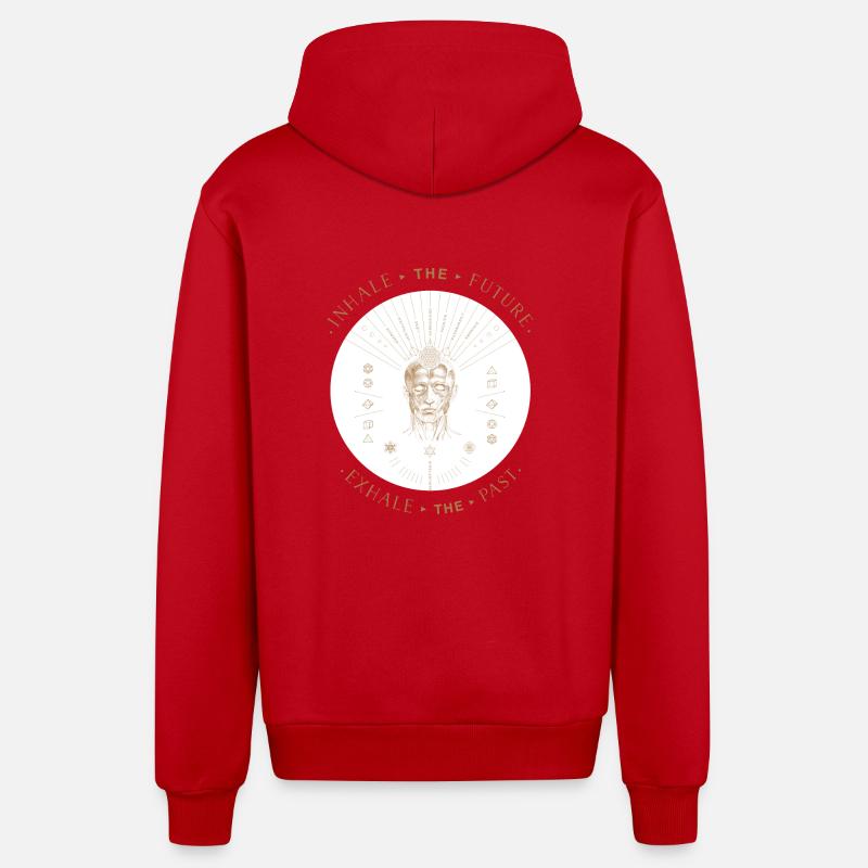 chef 25 - Veste à capuche bio décontractée fabriquée en UE - rouge