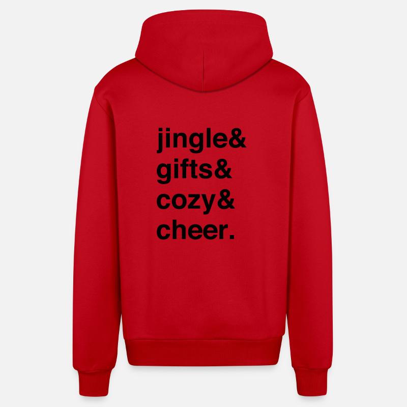 Jingle avec une chaleur festive - Veste à capuche bio décontractée fabriquée en UE - rouge