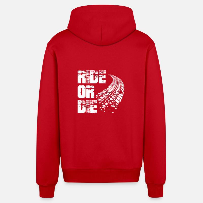 Ride or die CADEAU - Veste à capuche bio décontractée fabriquée en UE - rouge