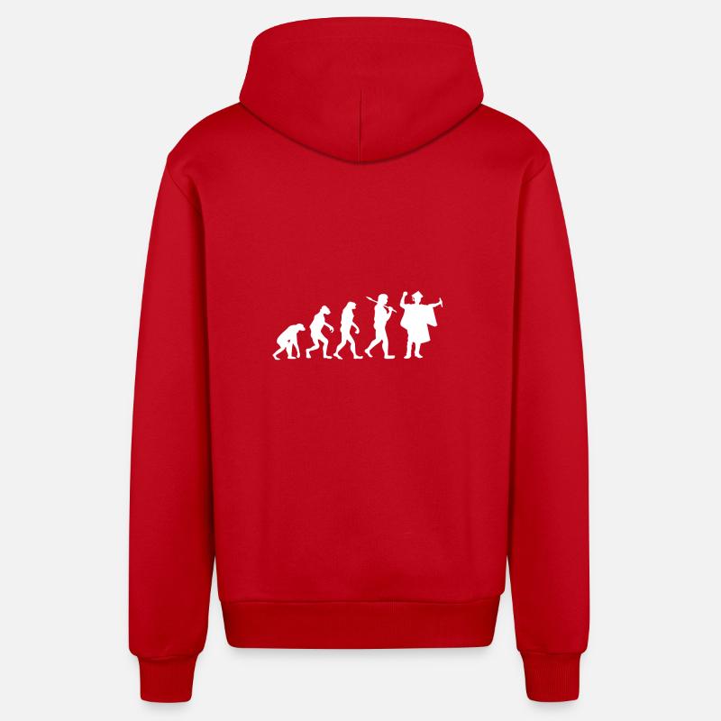 Graduation - Evolution - Cadeau - Veste à capuche bio décontractée fabriquée en UE - rouge