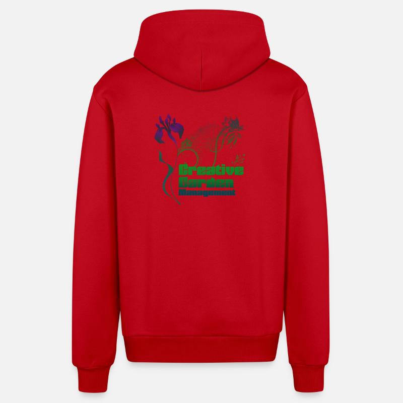 Gestion créative de jardin - Veste à capuche bio décontractée fabriquée en UE - rouge