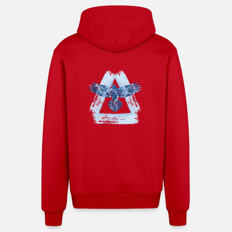 aigle e 206 - Veste à capuche bio décontractée fabriquée en UE - rouge